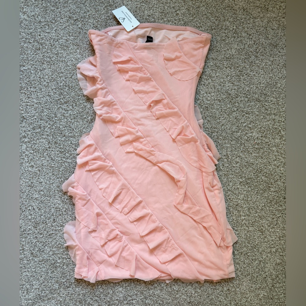 Strapless Ruffle Mini Dress - Picture 4 of 4